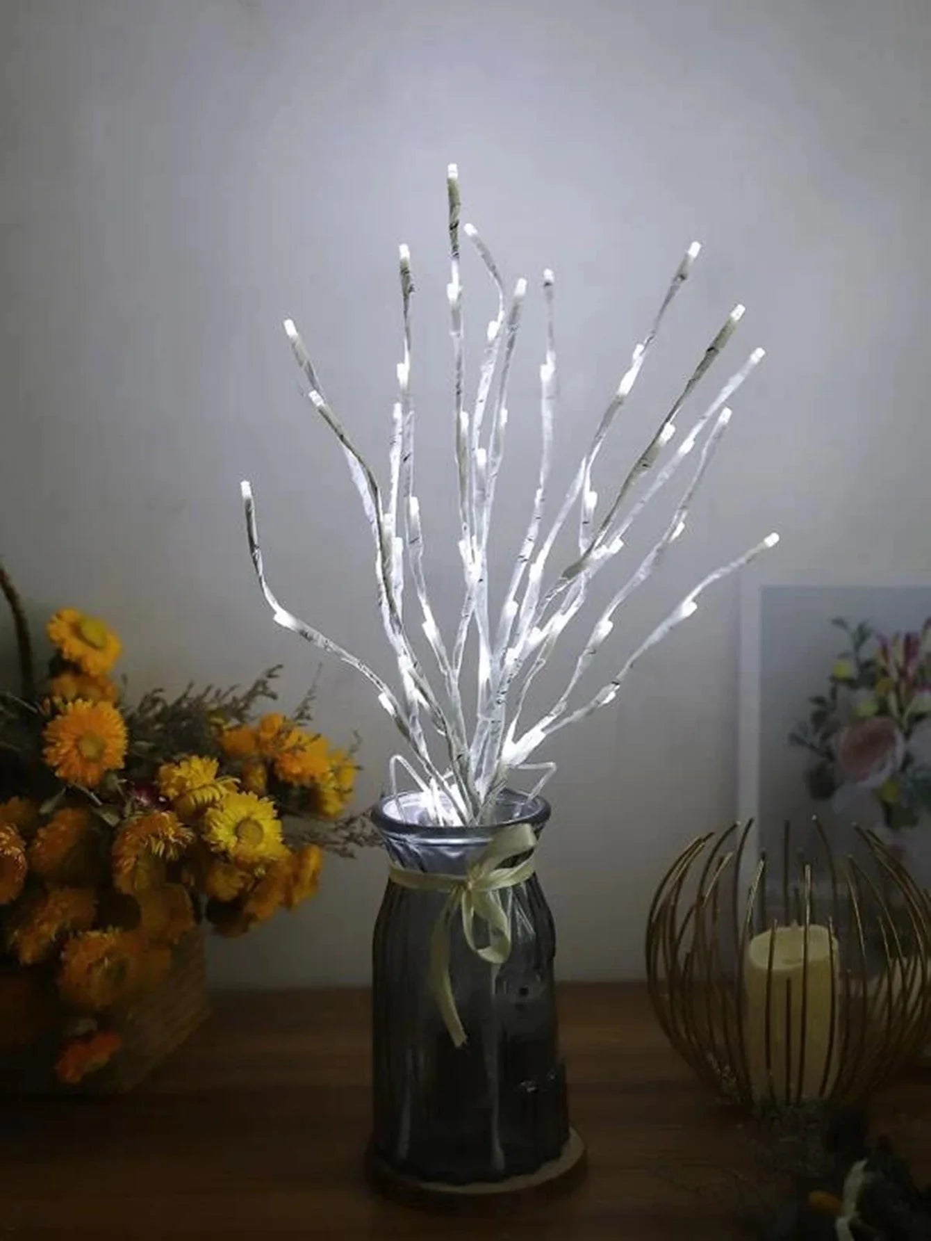 Battery-Operated Birch Branch Lights - Elegant Glow