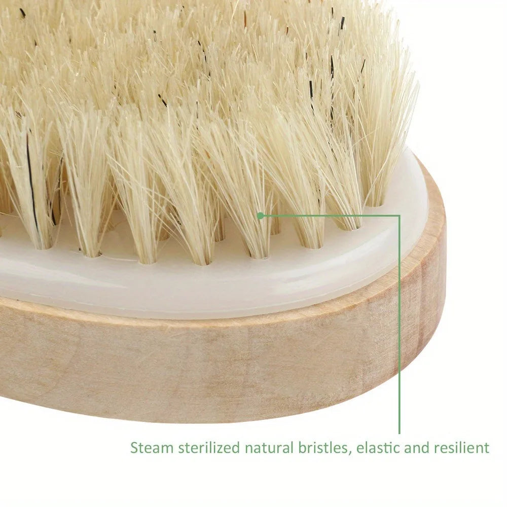 Natural Bristle Body SPA Brush - Perfect for Skin Care