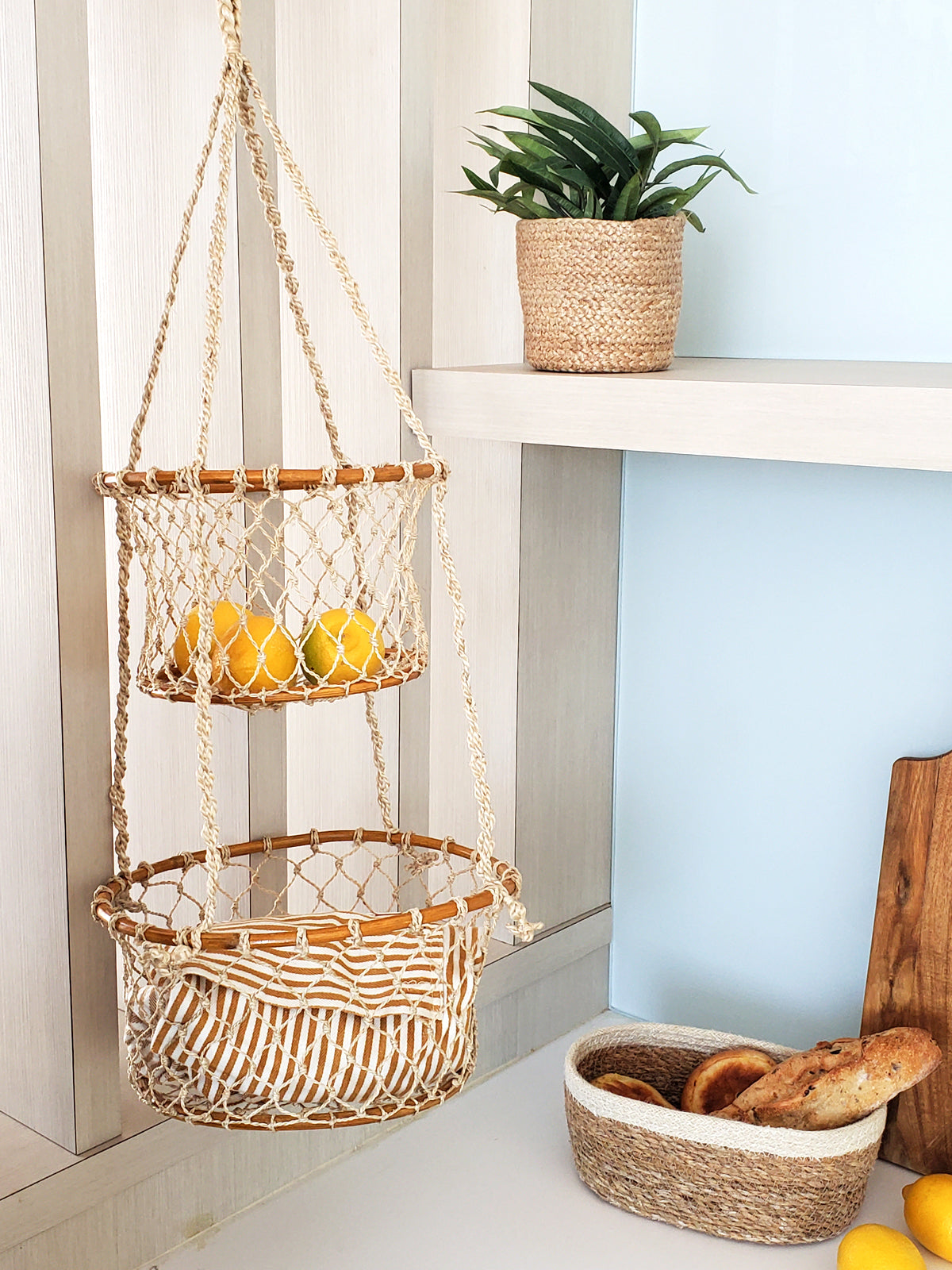 Double Hanging Basket - Stylish Plant Storage Solution