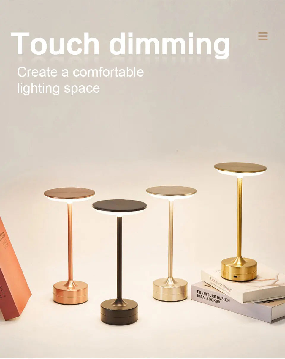 Touch Sensor LED Table Lamp - Rechargeable & Stylish