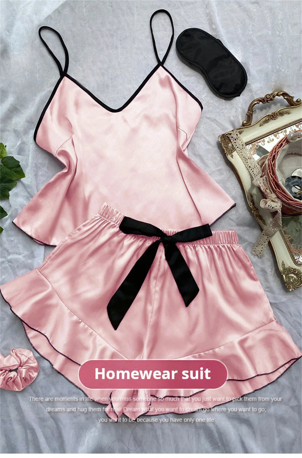 Breathable Satin Pajama Set - Chic & Comfortable
