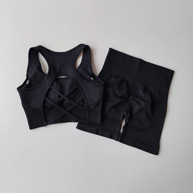 High Waist Fitness Set - Breathable & Stylish Training Gear