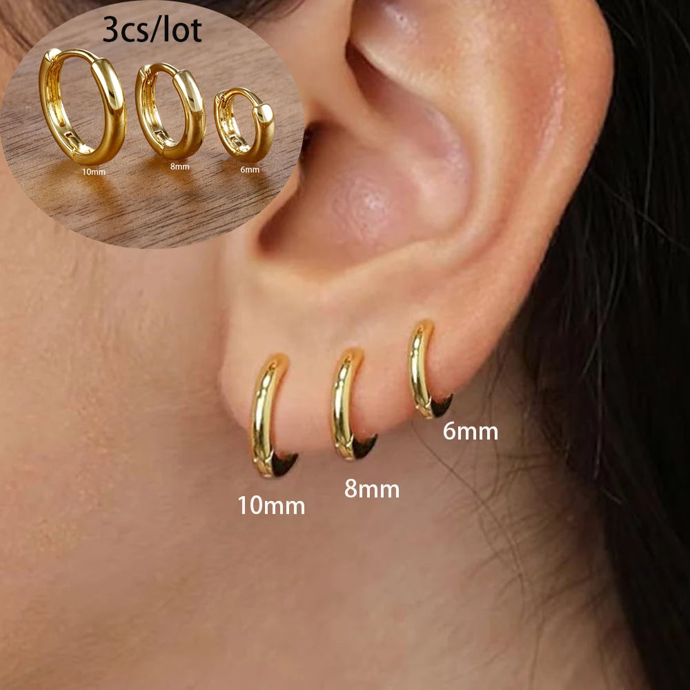 Star Drop Earrings Set - 18K Gold Plated Elegance