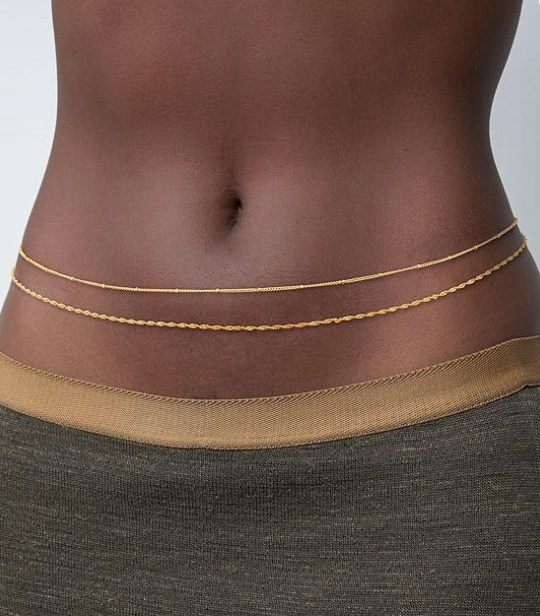 Bead & Rope Double Waist Chain