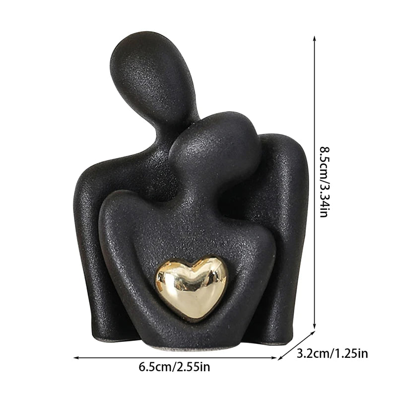 Abstract Couple Statue - Modern Home Decor Sculpture