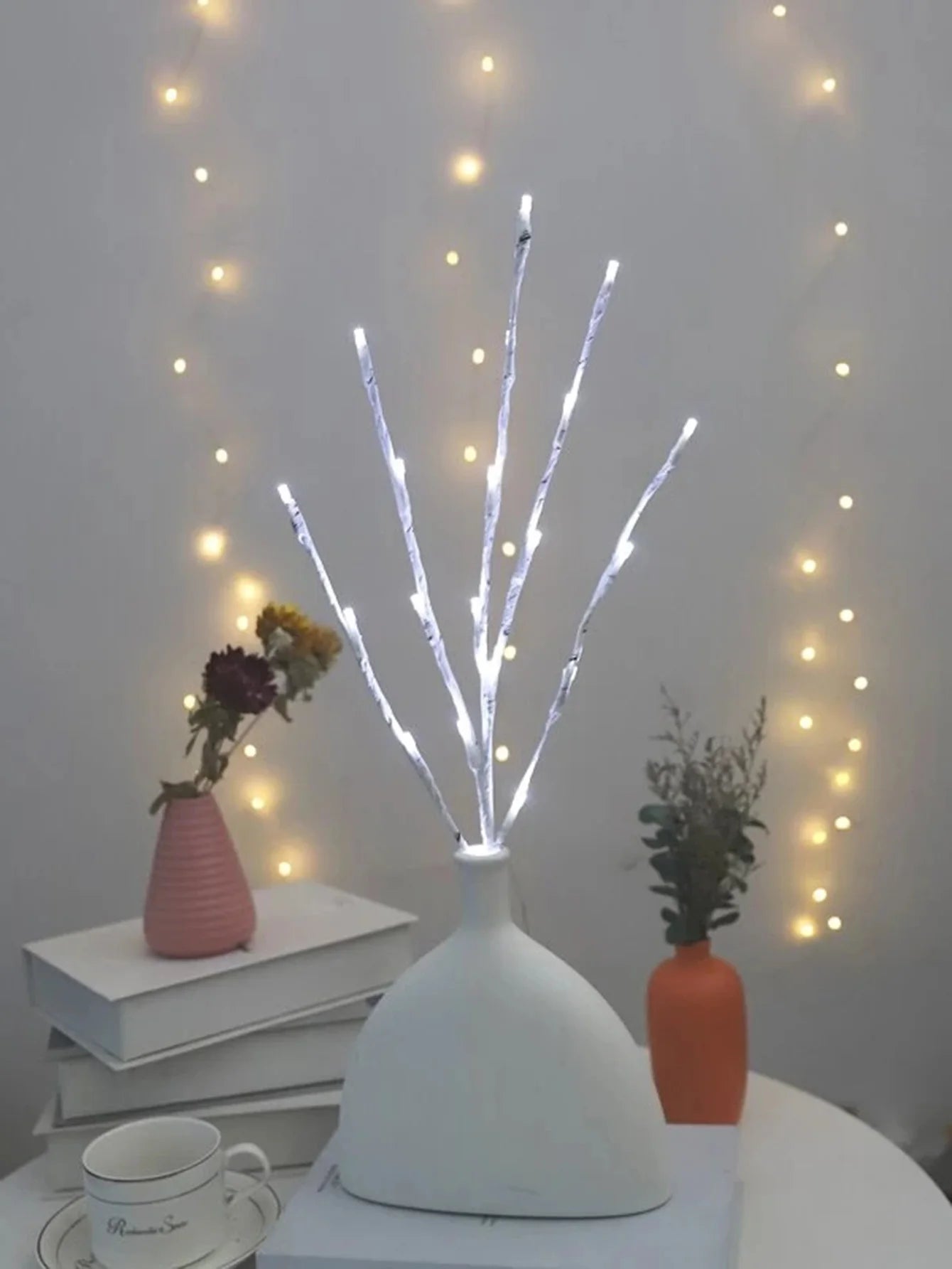 Battery-Operated Birch Branch Lights - Elegant Glow