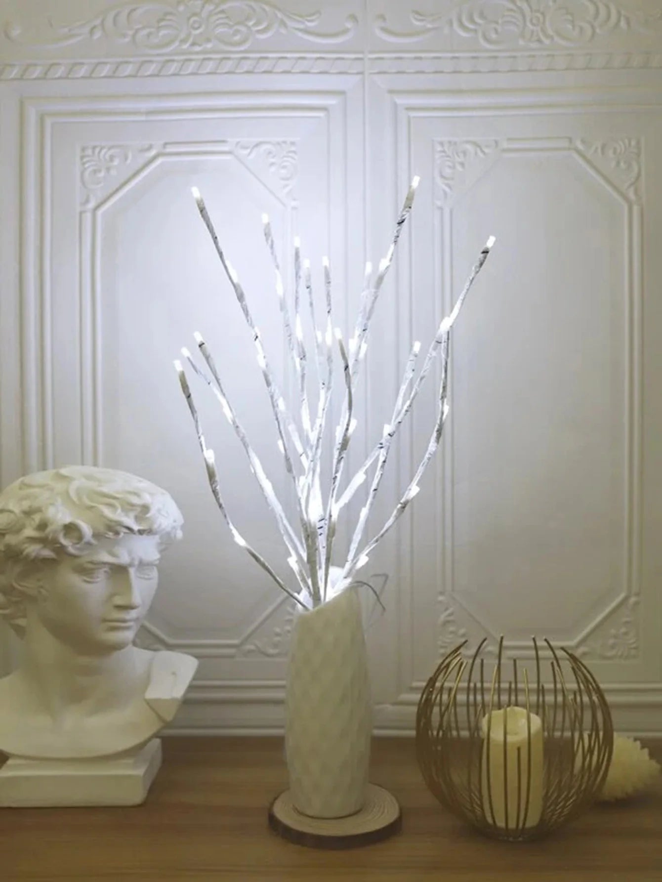Battery-Operated Birch Branch Lights - Elegant Glow