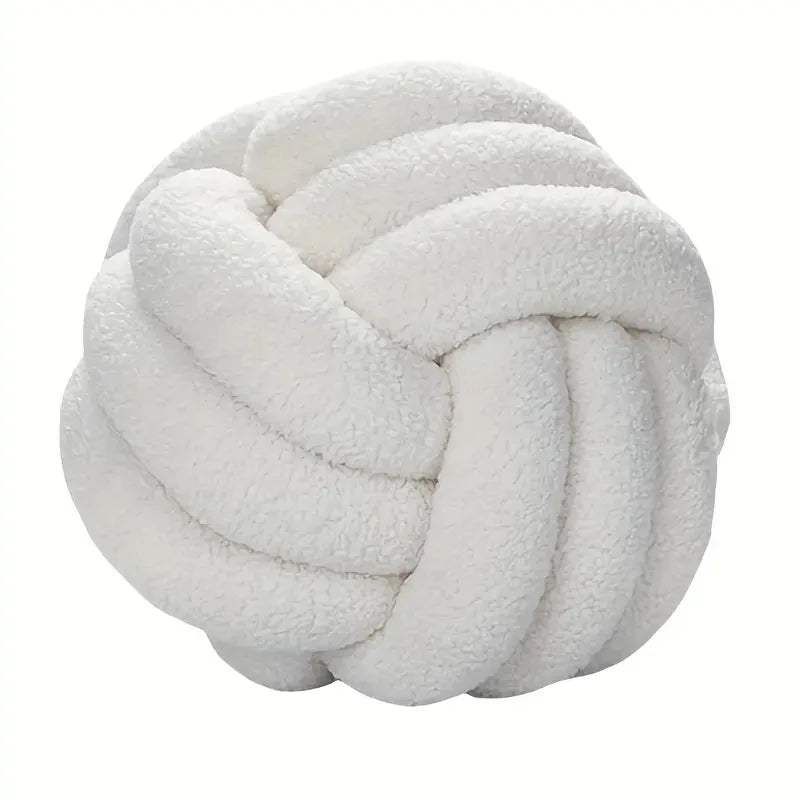 Eco-Friendly Knotted Ball Pillow - Stylish Home Decor