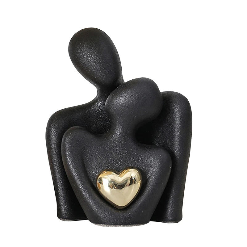 Abstract Couple Statue - Modern Home Decor Sculpture