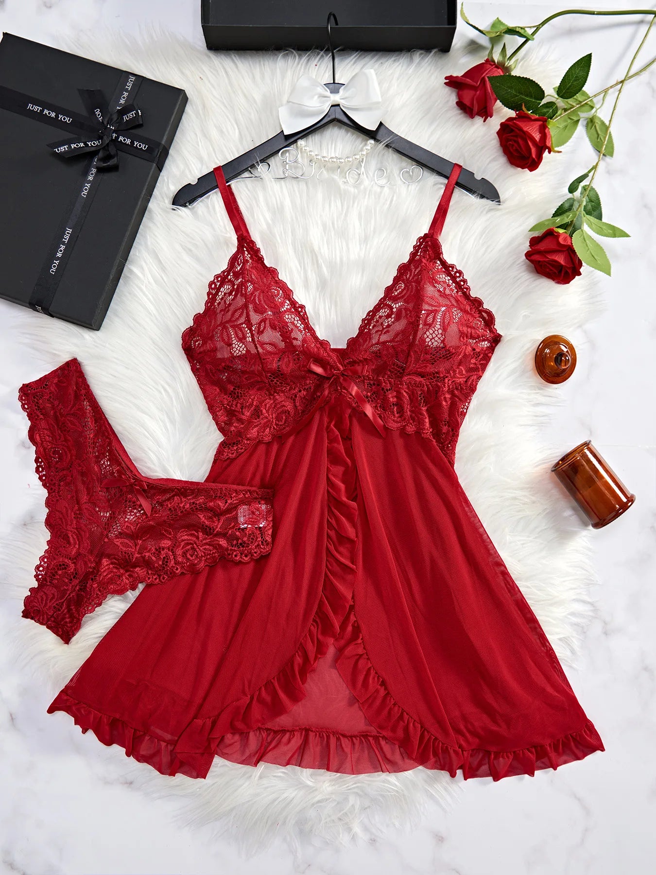 Elegant Lace Lingerie Set - Soft & Supportive Comfort