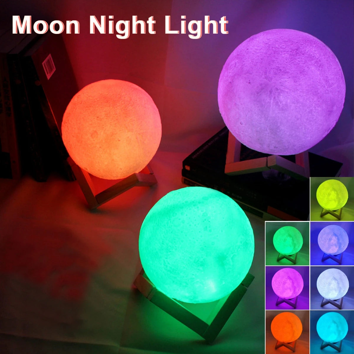 Moon Lamp - Enchanting LED Night Light for Any Room