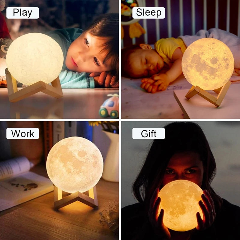 Moon Lamp - Enchanting LED Night Light for Any Room