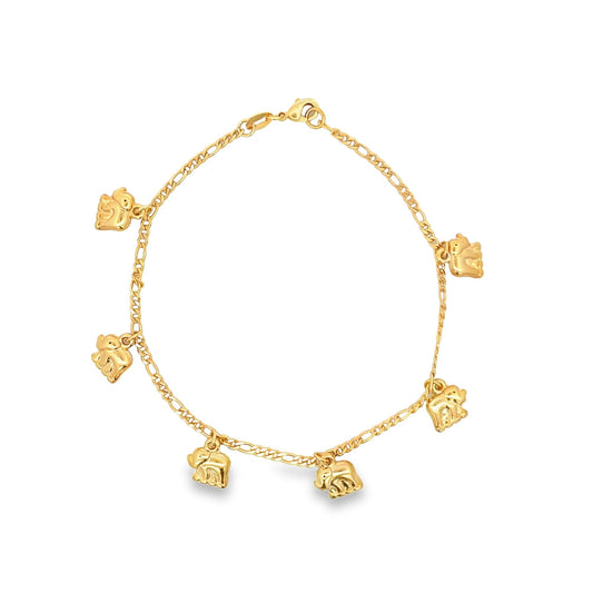 Dangle Elephant Charm Anklet (E134)