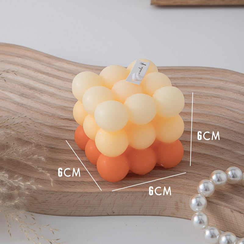 Colorful Rubik's Cube Scented Candle - Unique Home Decor