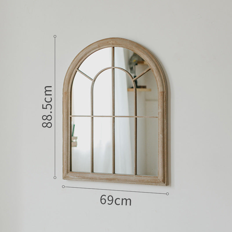 Retro Decorative Mirror - Elegant Faux Window Design