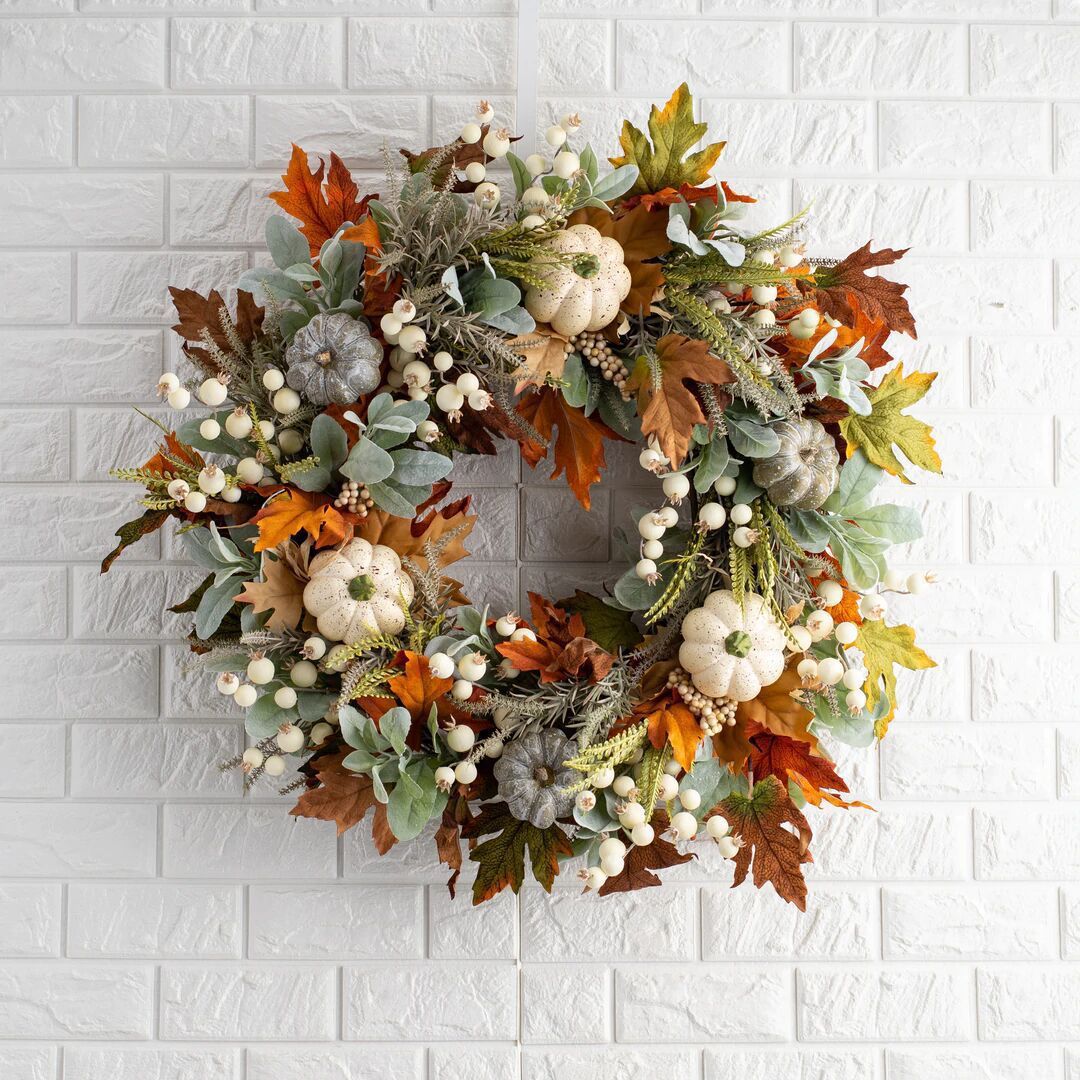 Autumn Pumpkin Wreath - Cozy Home Decor for Fall