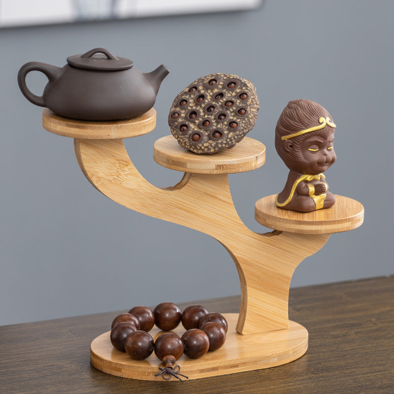 Wooden Display Rack - Stylish Multi-Tier Organizer