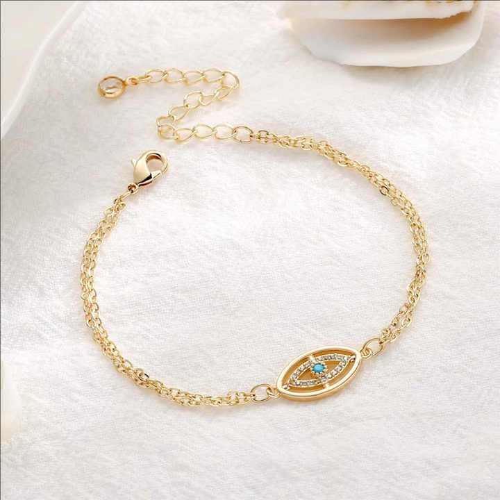 Minimal Evil Eye Bracelet