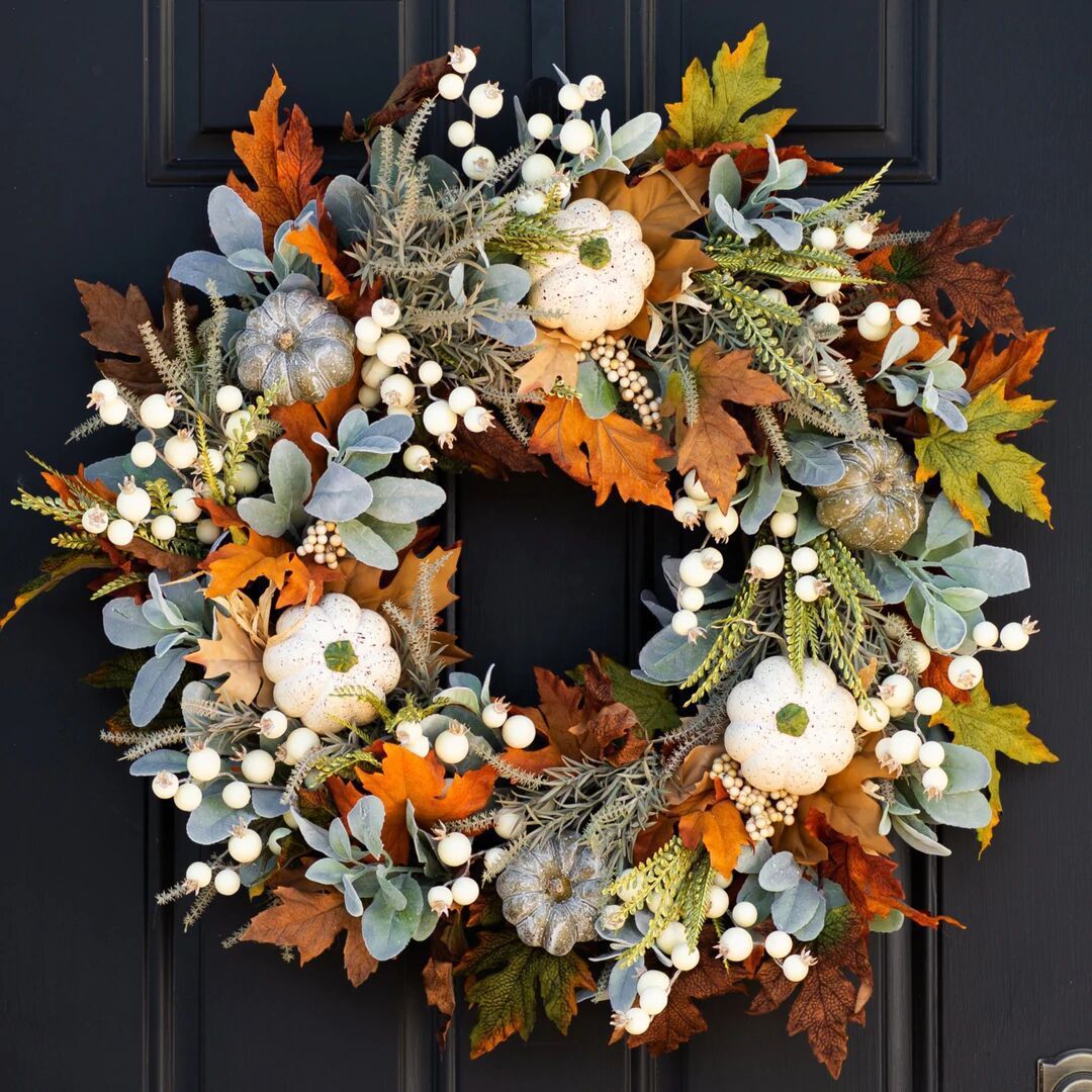 Autumn Pumpkin Wreath - Cozy Home Decor for Fall