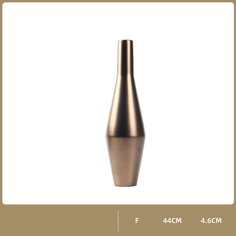 Elegant Golden Ceramic Vase - Modern Floral Decor