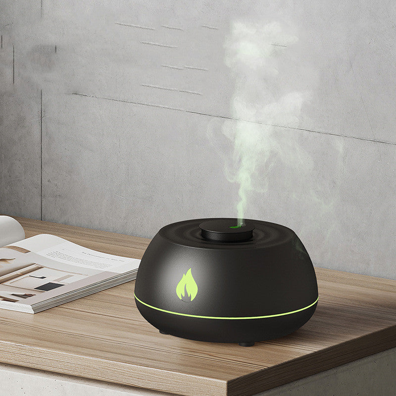 Flame Humidifier & Aromatherapy Diffuser - 7 Color Light