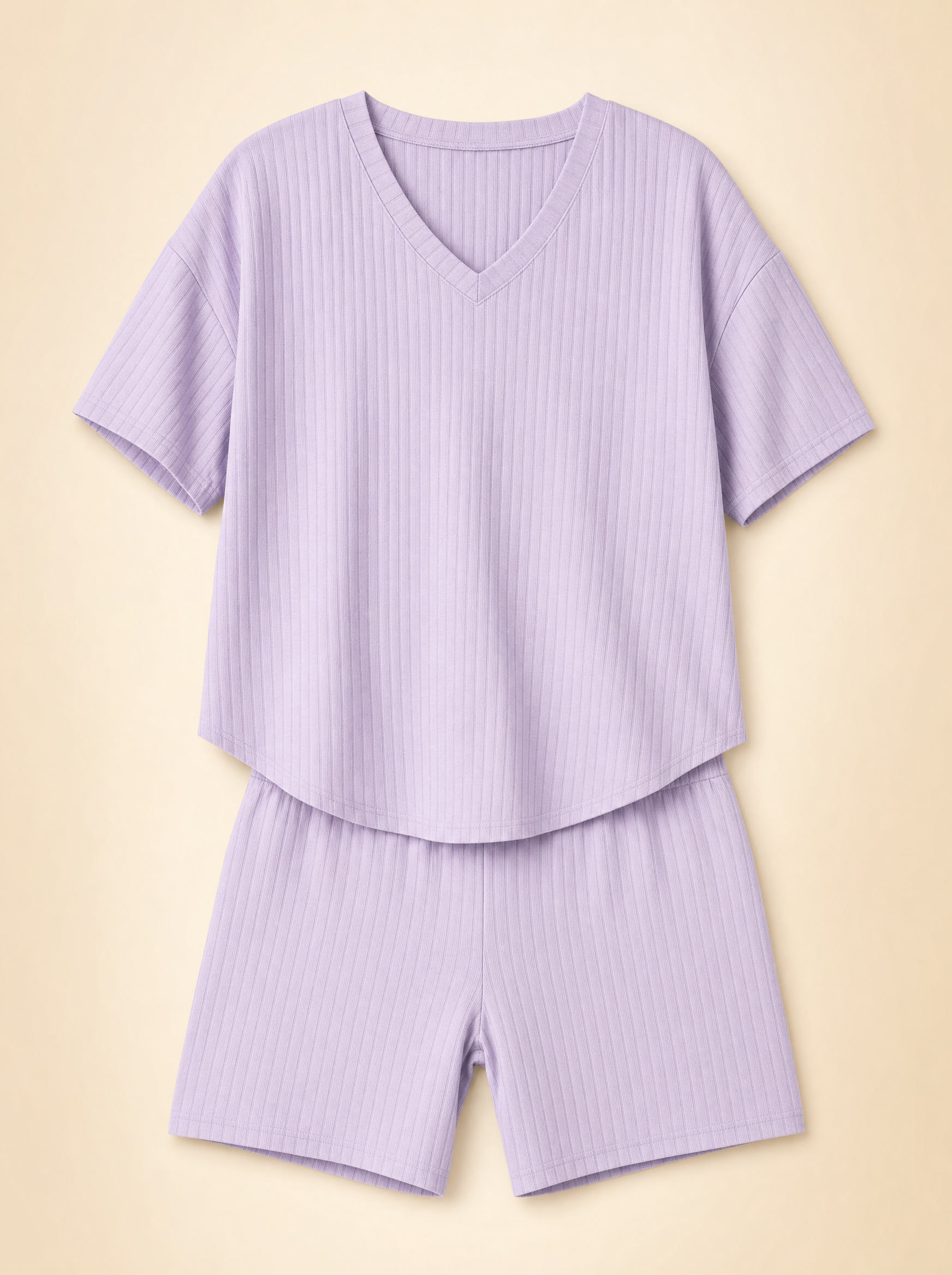 lux-ai-storewide-batch001-20260520 | product-only | basic-bae-full-size-ribbed-v-neck-short-sleeve-top-and-shorts-set | Basic Bae Full Size Ribbed V-Neck Short Sleeve Top and Shorts Set