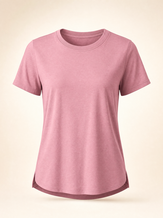 lux-ai-daily-20260524-02 | product-only | basic-bae-full-size-round-neck-short-sleeve-t-shirt-1 | Essential Round Neck T-Shirt - Comfortable & Versatile