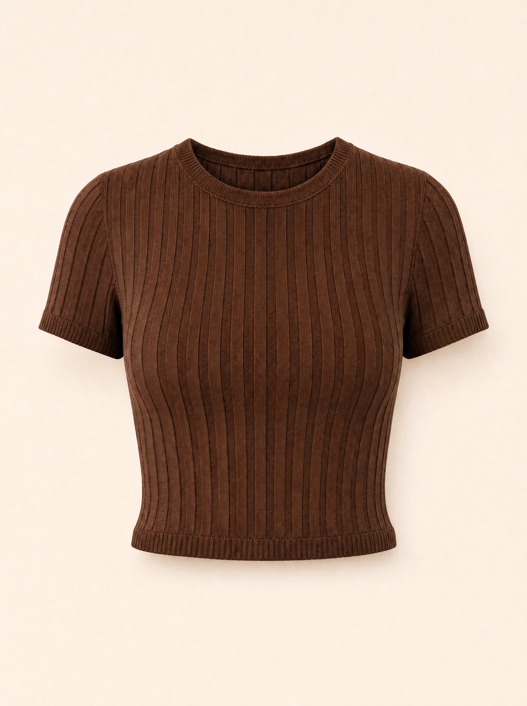 lux-ai-daily-20260531-01 | product-only | basic-bae-full-size-ribbed-round-neck-short-sleeve-t-shirt | Ribbed Short Sleeve T-Shirt - Versatile Everyday Essential