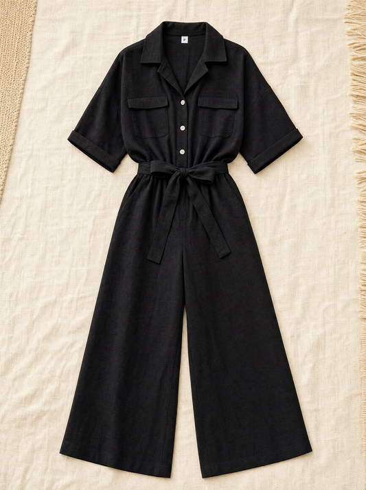 lux-ai-daily-20260601-05 | product-only | tie-waist-wide-leg-jumpsuit-1 | Tie Waist Wide Leg Jumpsuit