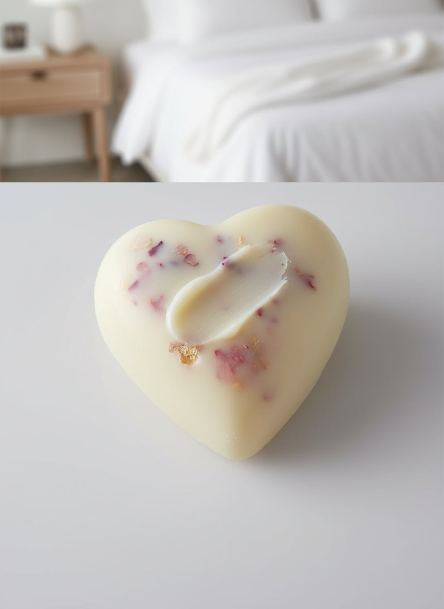 Lotion Bar with Rose Petals