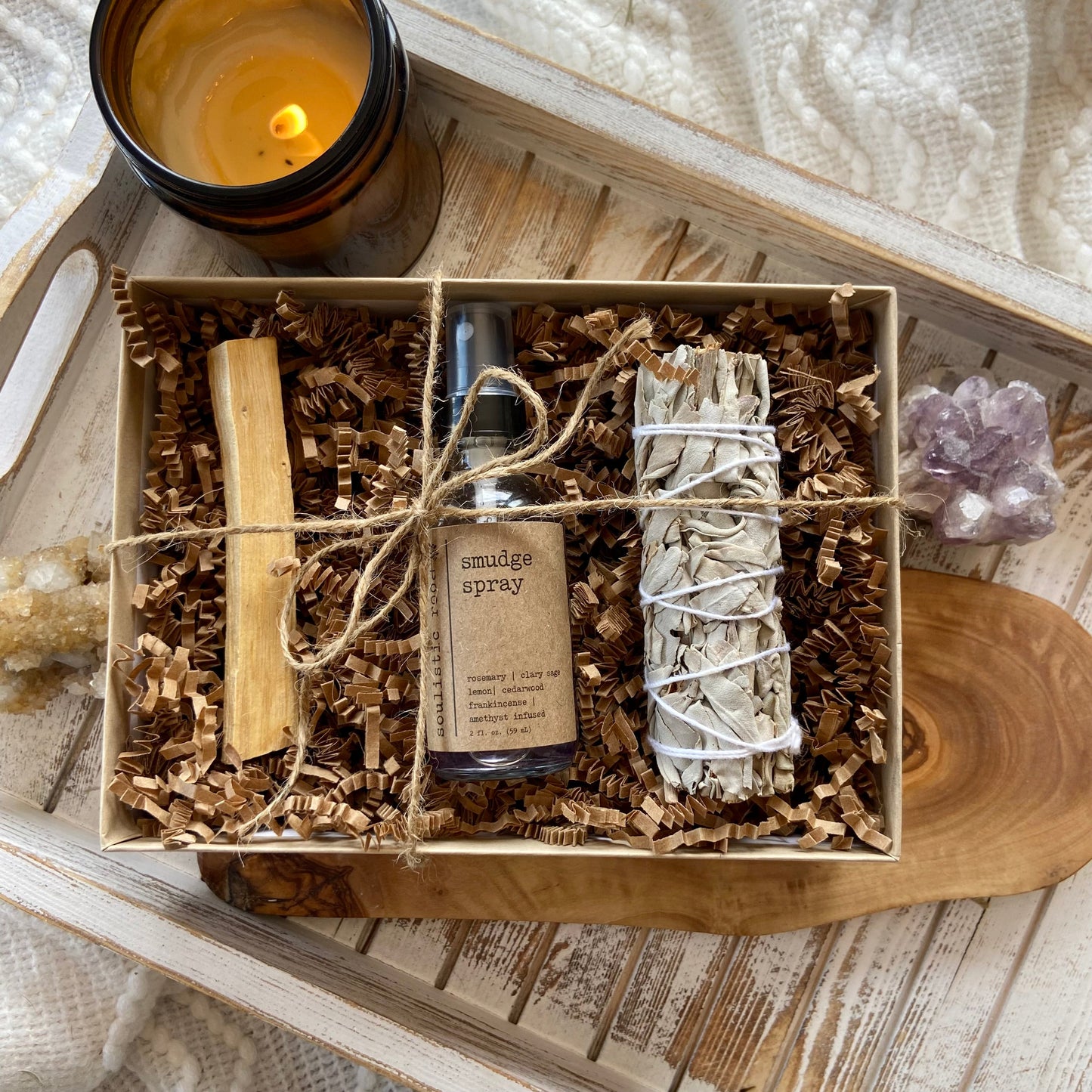 Amethyst Infused Smudge Spray Set - Cleanse Your Space